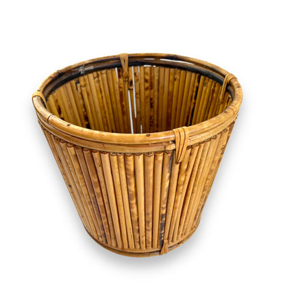 Tortoiseshell Cane Plant Pot & Stand