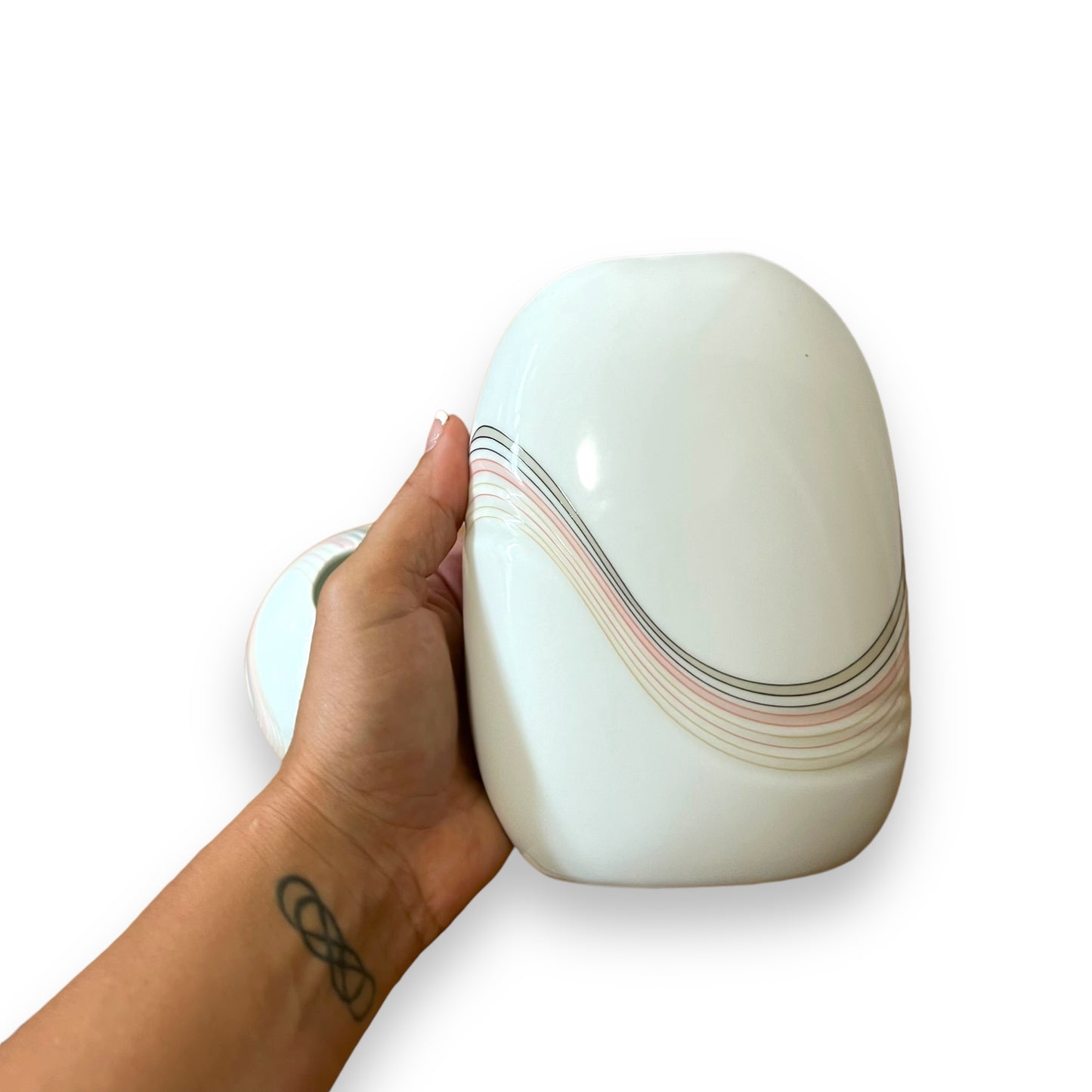 Ceramic Vase with striped design – Hall Japan