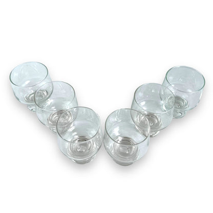 Crown Corning Bubble Stemmed Glass Set of 6 - 9x6.5cm