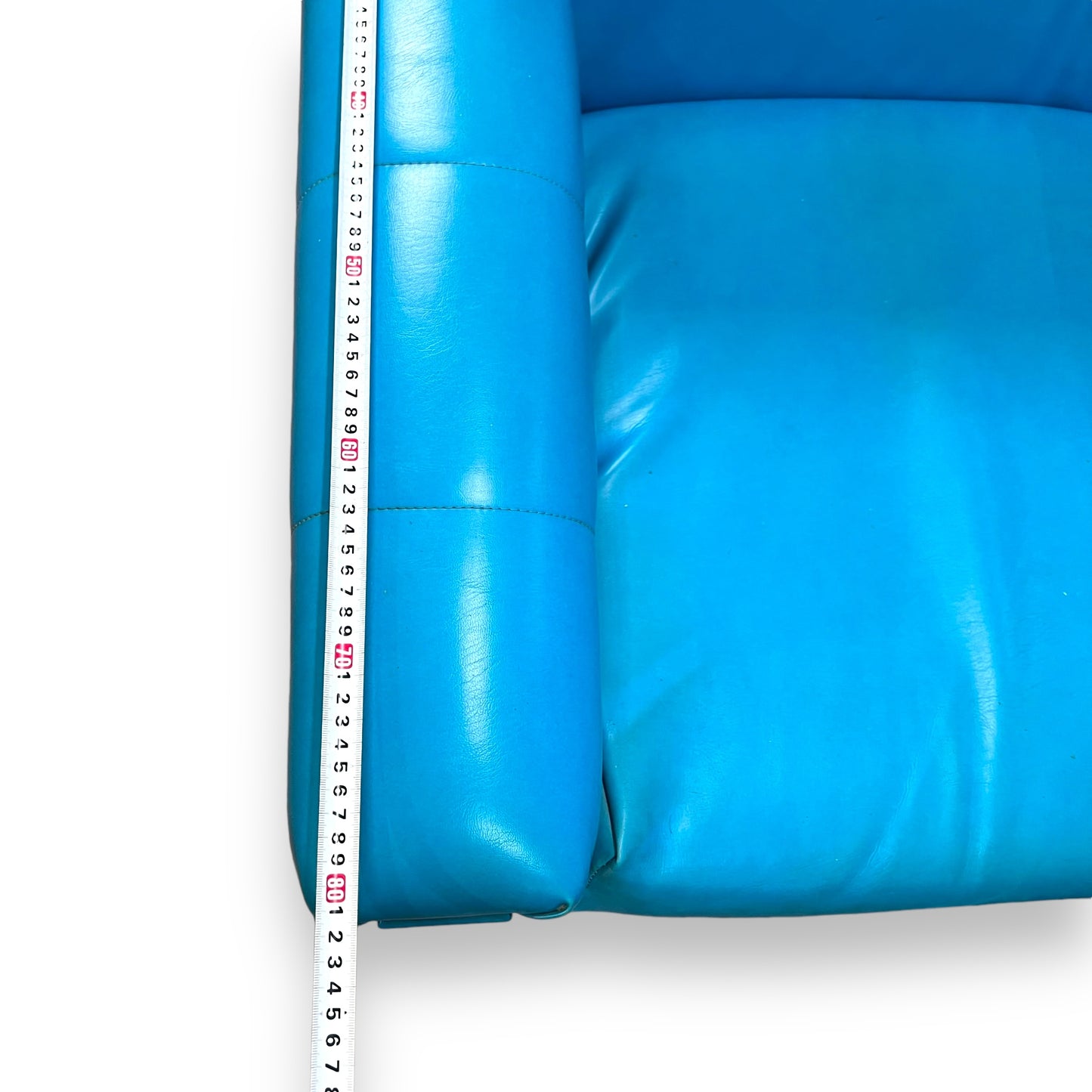 Retro Blue Vinyl Single Lounge Chair