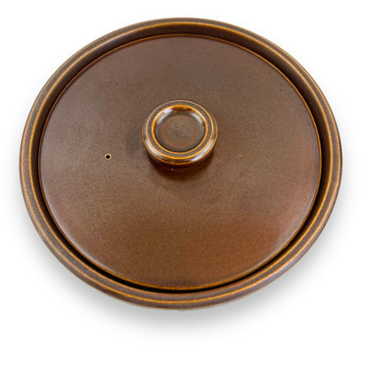 Wedgwood Dark Brown Round Lidded Baking Dish Pot
