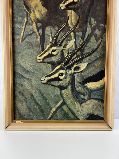 Keith Shackleton – Gazelle Vintage Framed Art Print
