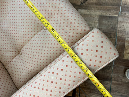 Swivel Lounge Chair – Cream Spotted Upholstery