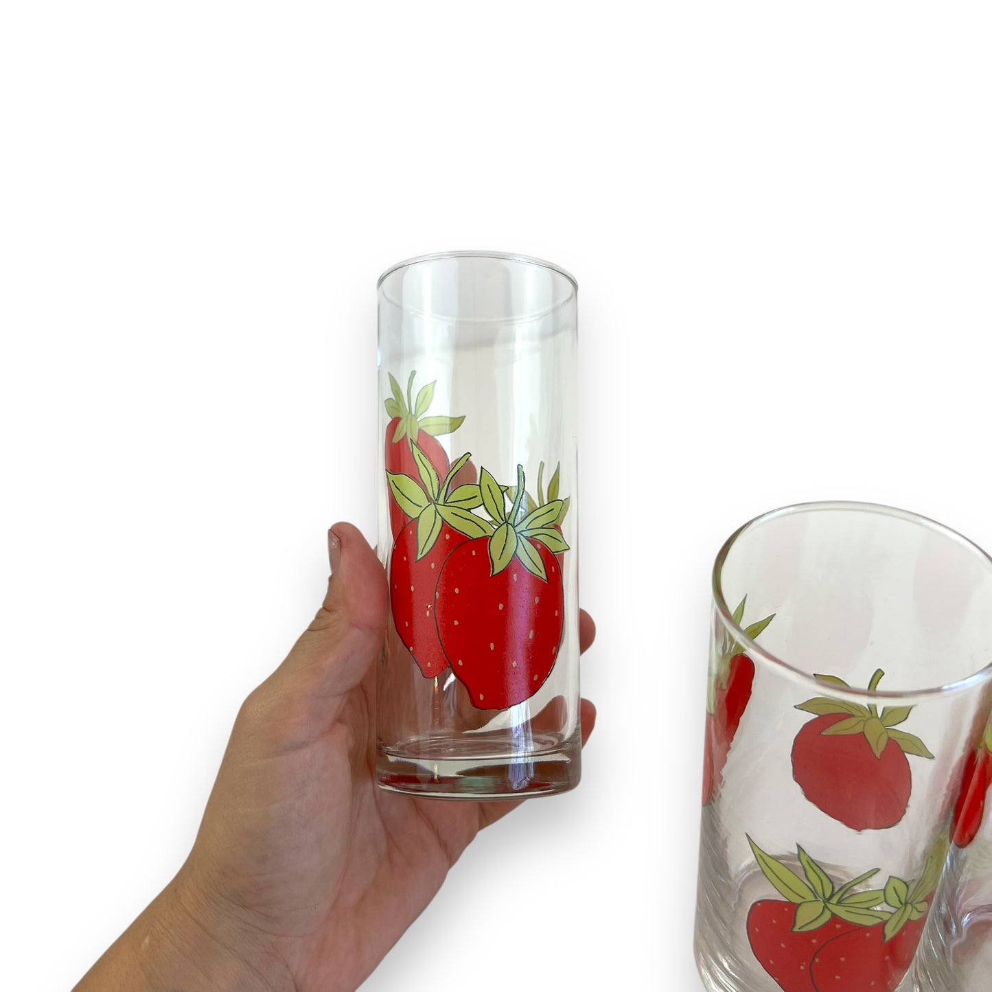 Strawberry Pattern Glass Set of 5