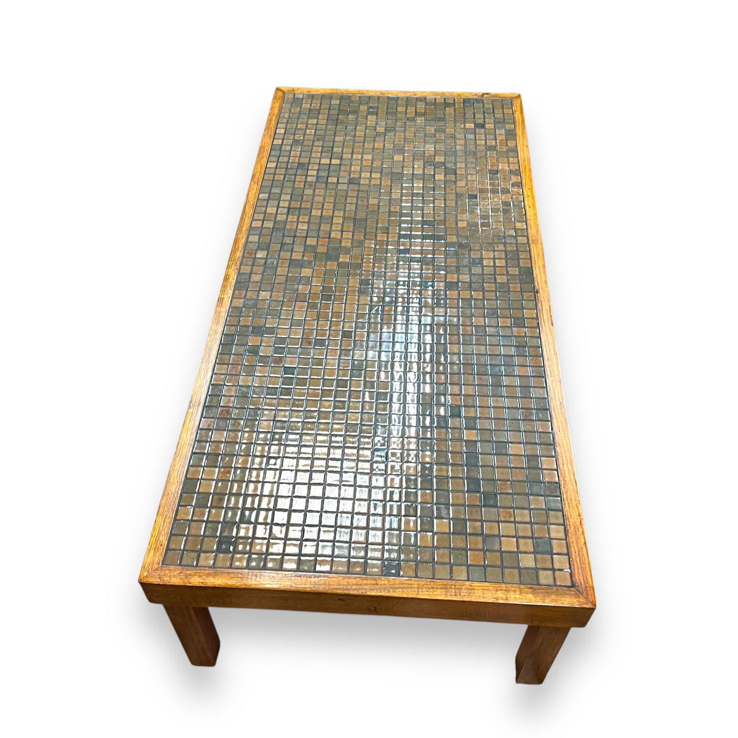 One-of-a-Kind Handmade Mid-Century Mosaic Tile Coffee Table