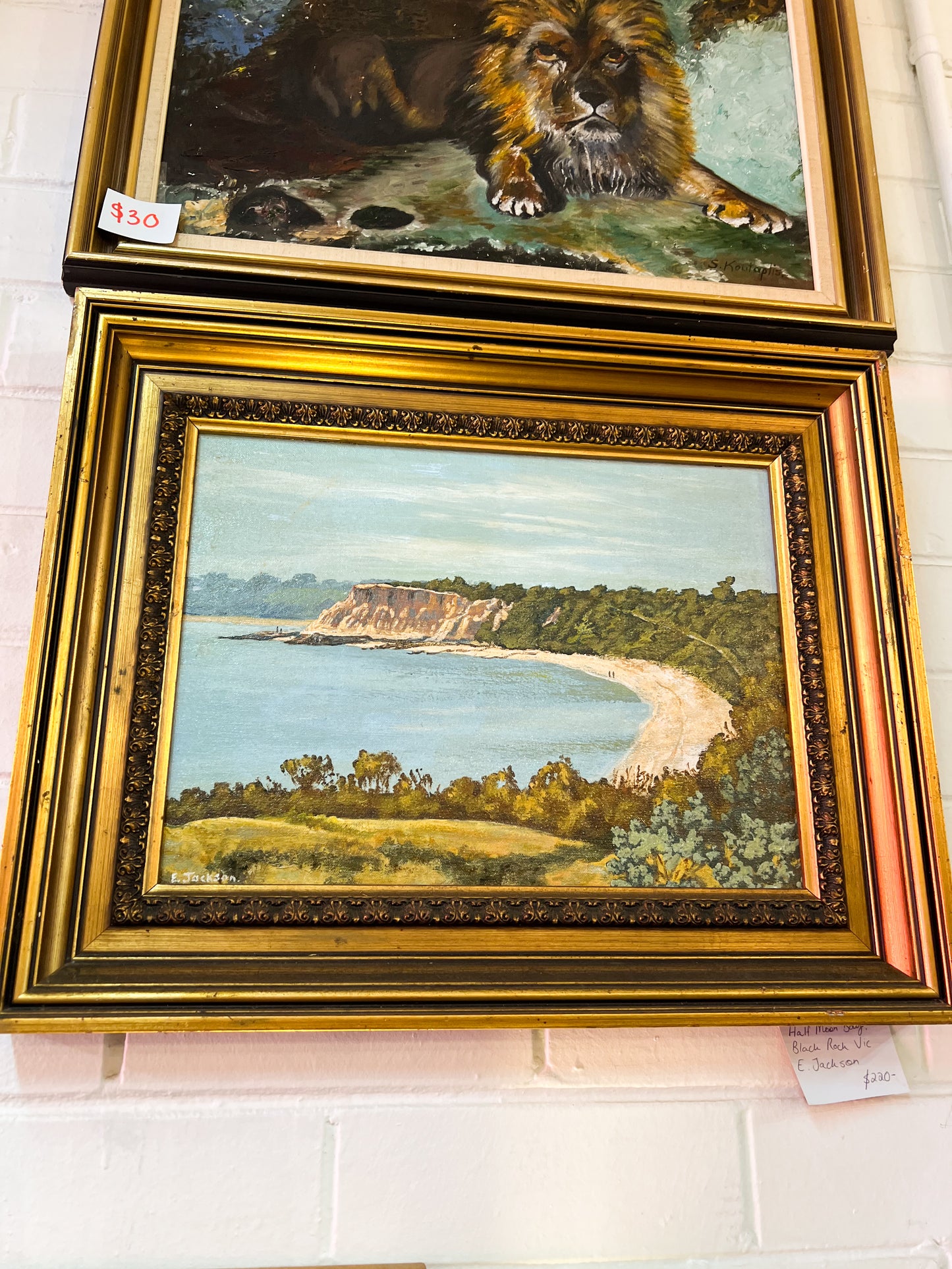 Half Moon Bay, Black Rock Original Coastal Painting- E. Jackson