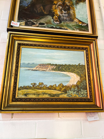 Half Moon Bay, Black Rock Original Coastal Painting- E. Jackson