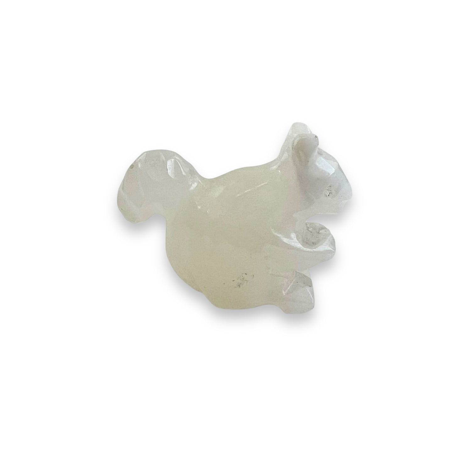 Stone carved squirrel ornament
