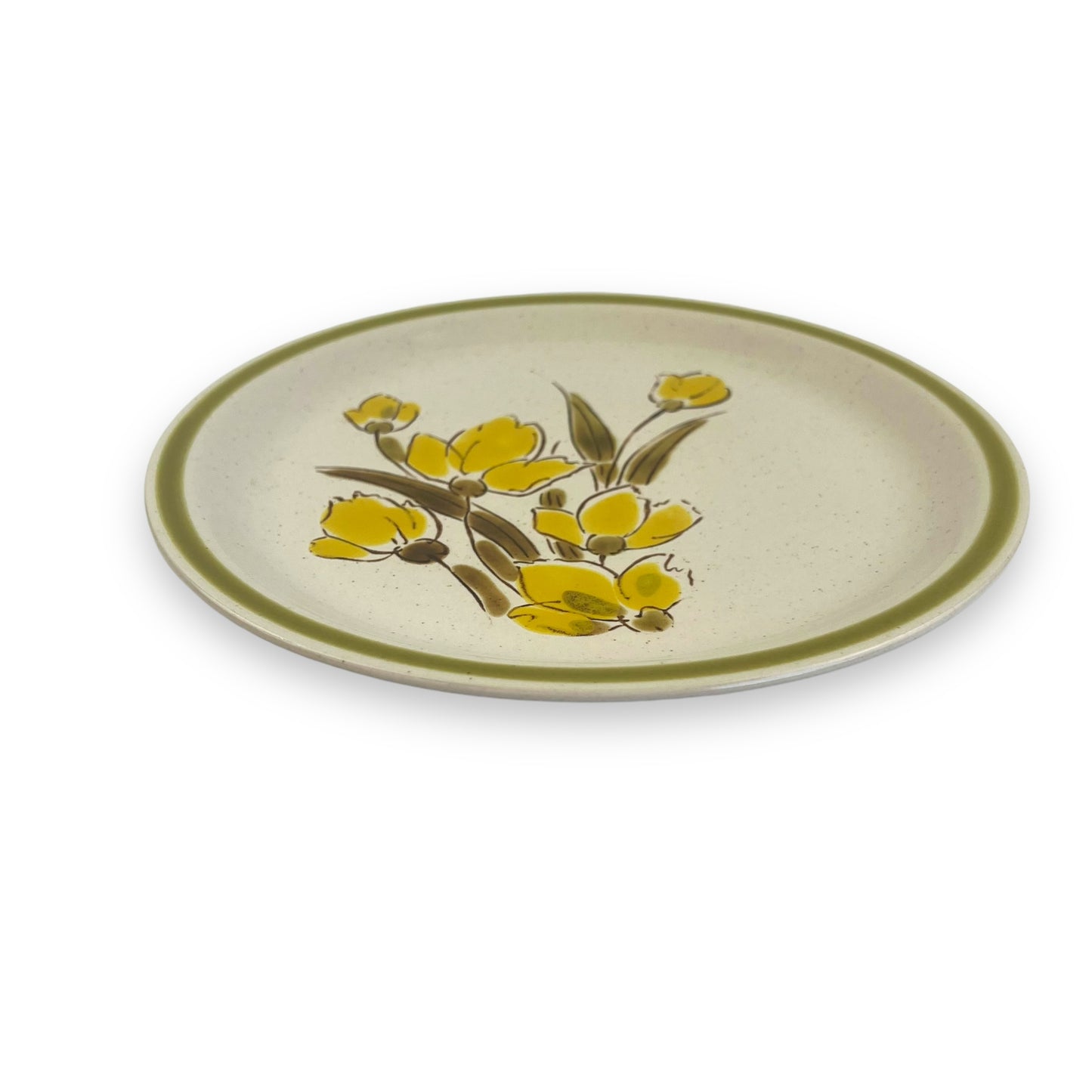 Stonybrook Stoneware Plate | Yellow Floral Design | Serving Plate