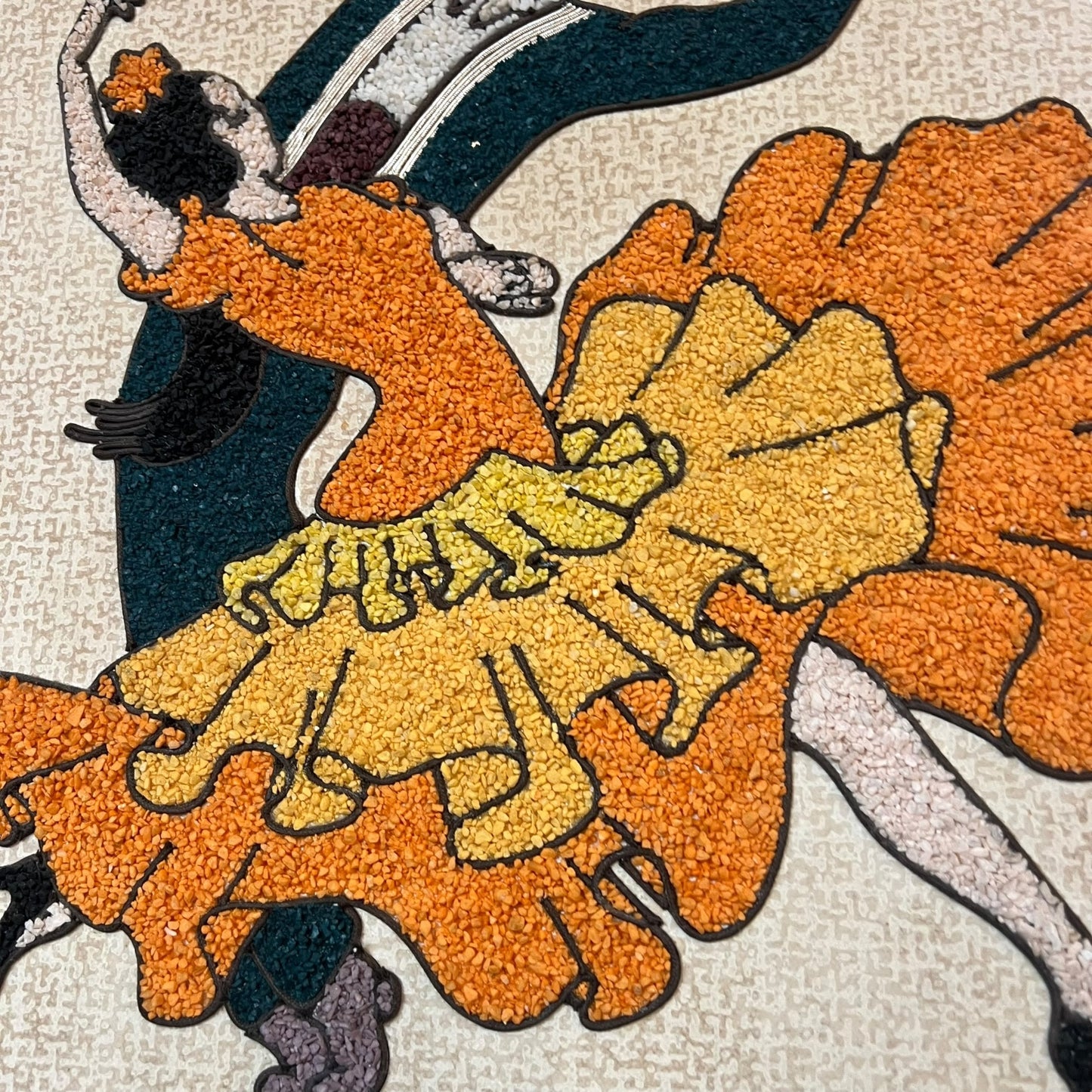 Spanish Dancers Textured Rock Art