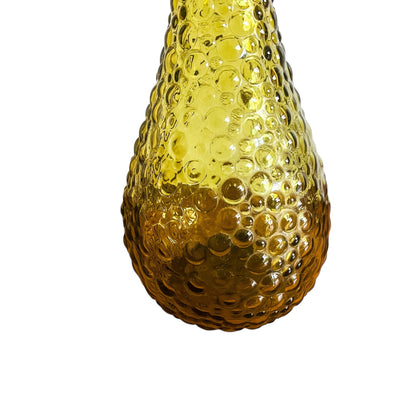 Olive Green Hobnail Genie Bottle