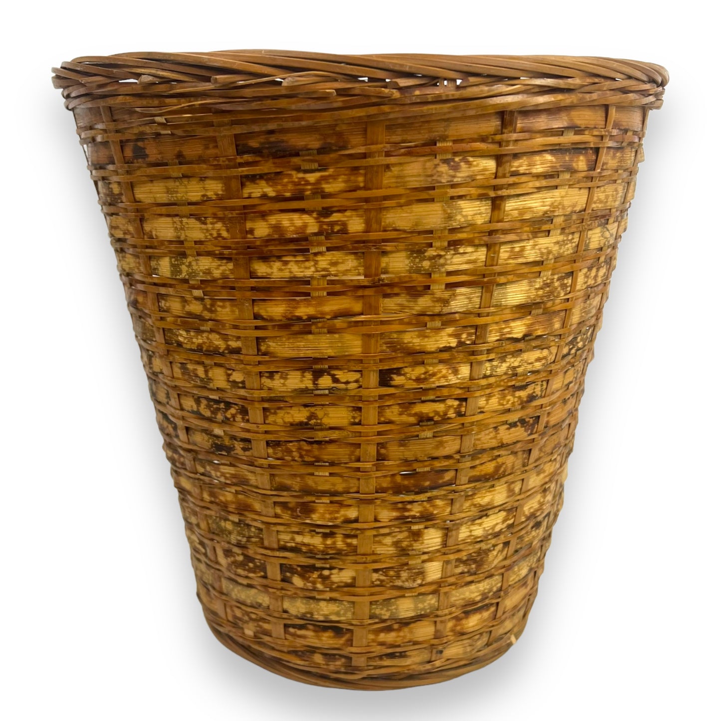 Cane Basket with Tortoiseshell Cane Weave
