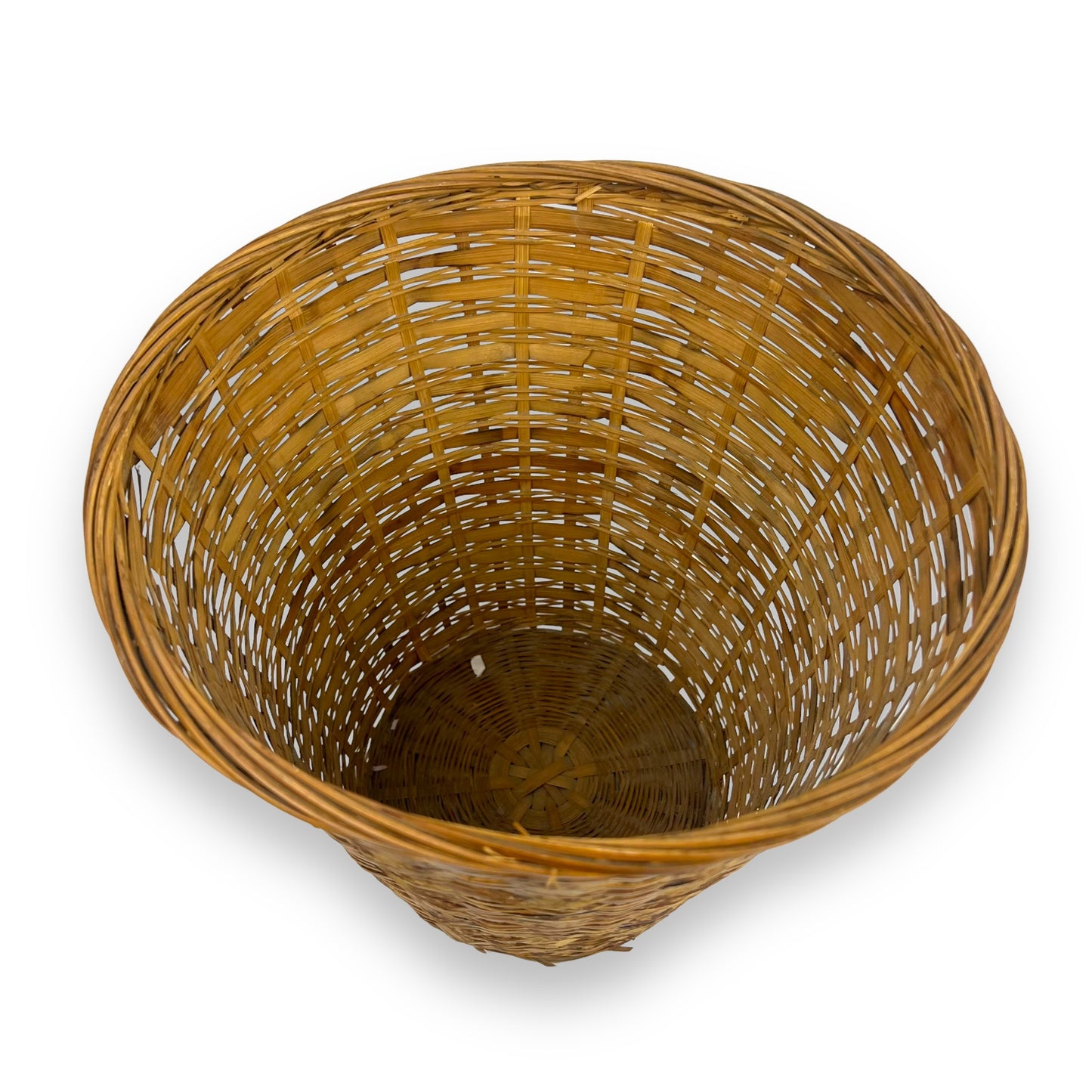 Cane Basket with Tortoiseshell Cane Weave