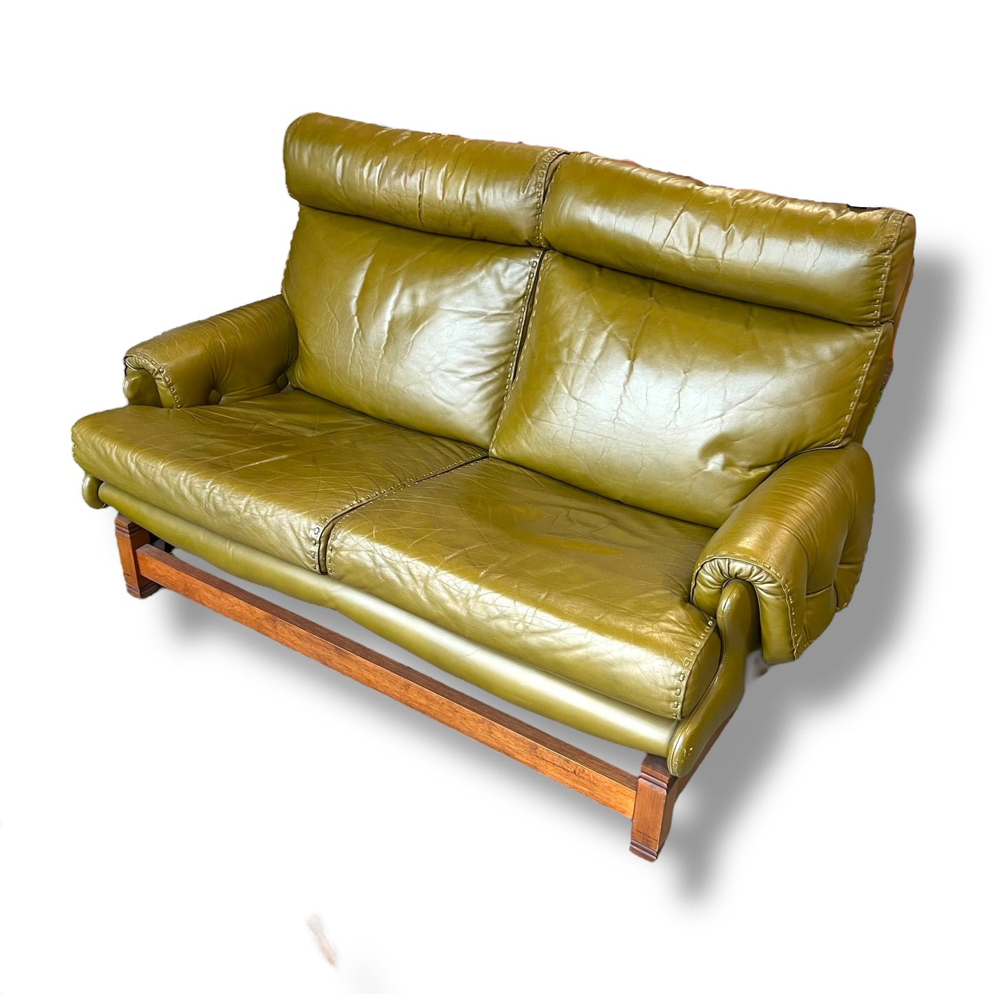 Olive Green Leather Moran Lounge – Australian Made