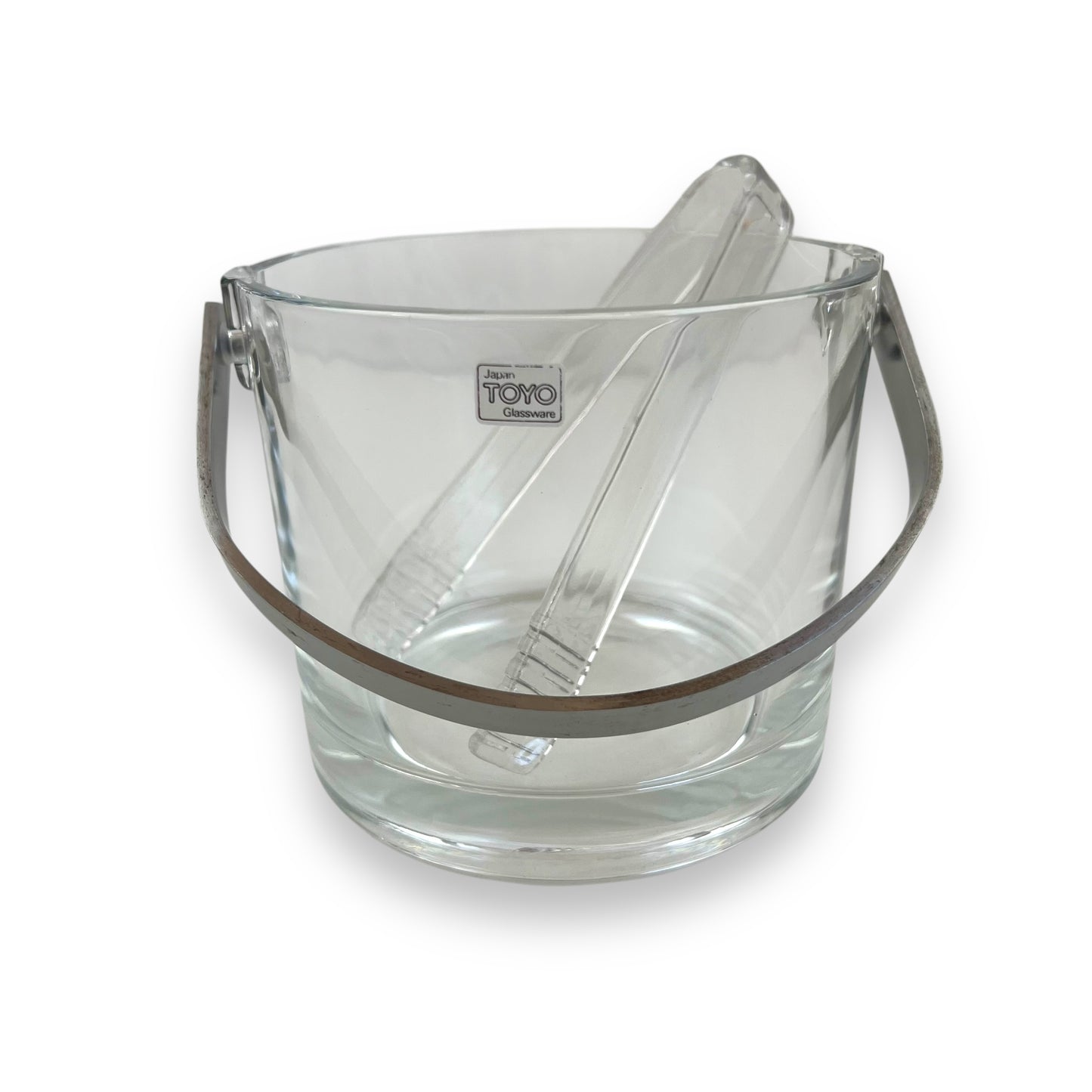 Toyo Sasaki Glass P-12601-JAN Ice Bucket with tongs