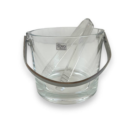 Toyo Sasaki Glass P-12601-JAN Ice Bucket with tongs