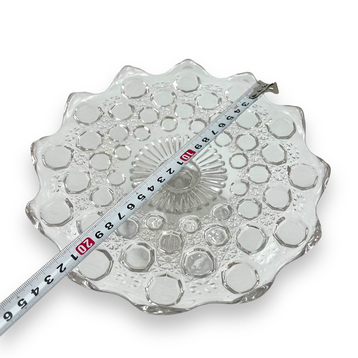 Glass Circle Pattern Cake Stand