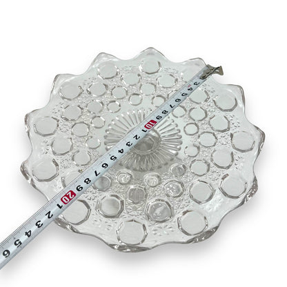 Glass Circle Pattern Cake Stand