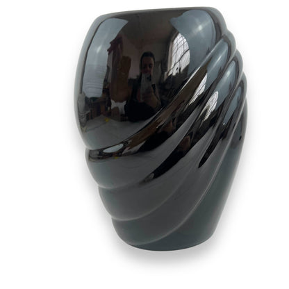 Black Swirl Ceramic Vase