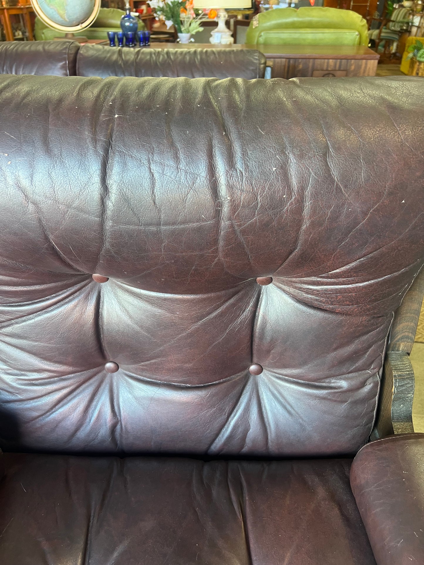 Davis Furniture Leather Armchair – Solid Timber Frame
