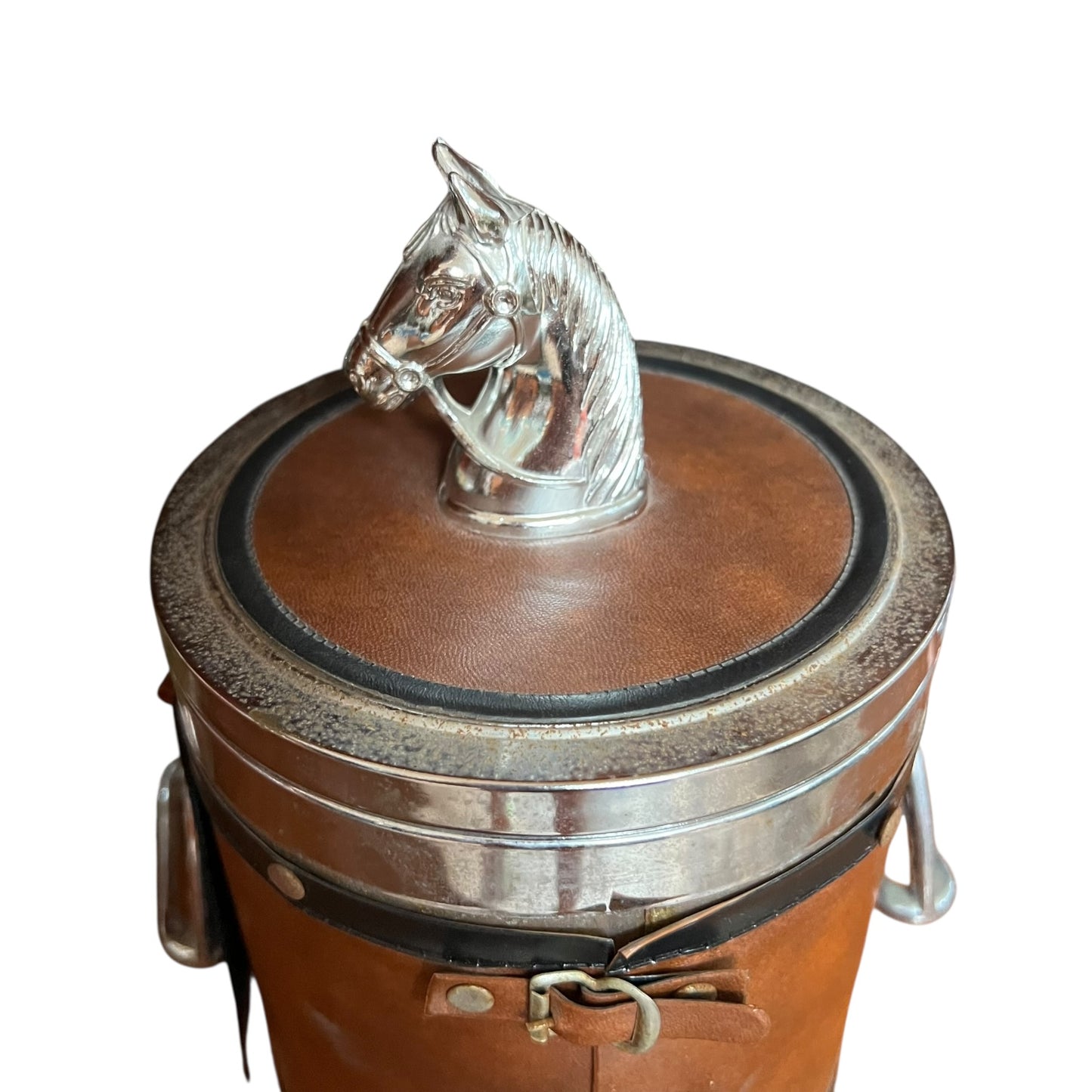 Equestrian Ice Bucket – Horse Head Lid & Vinyl Wrap