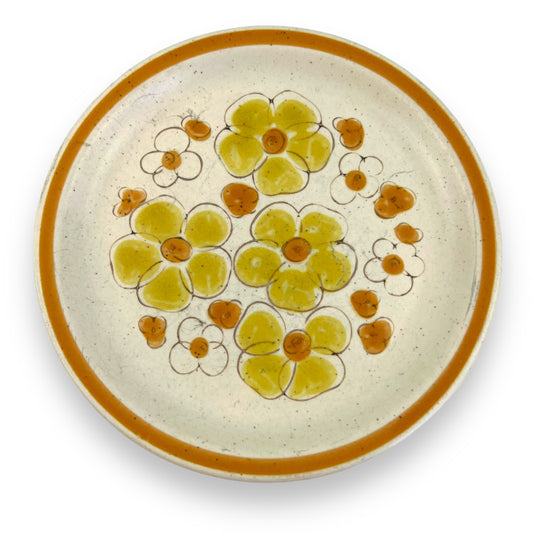 Yellow and Orange Flower Side Plate