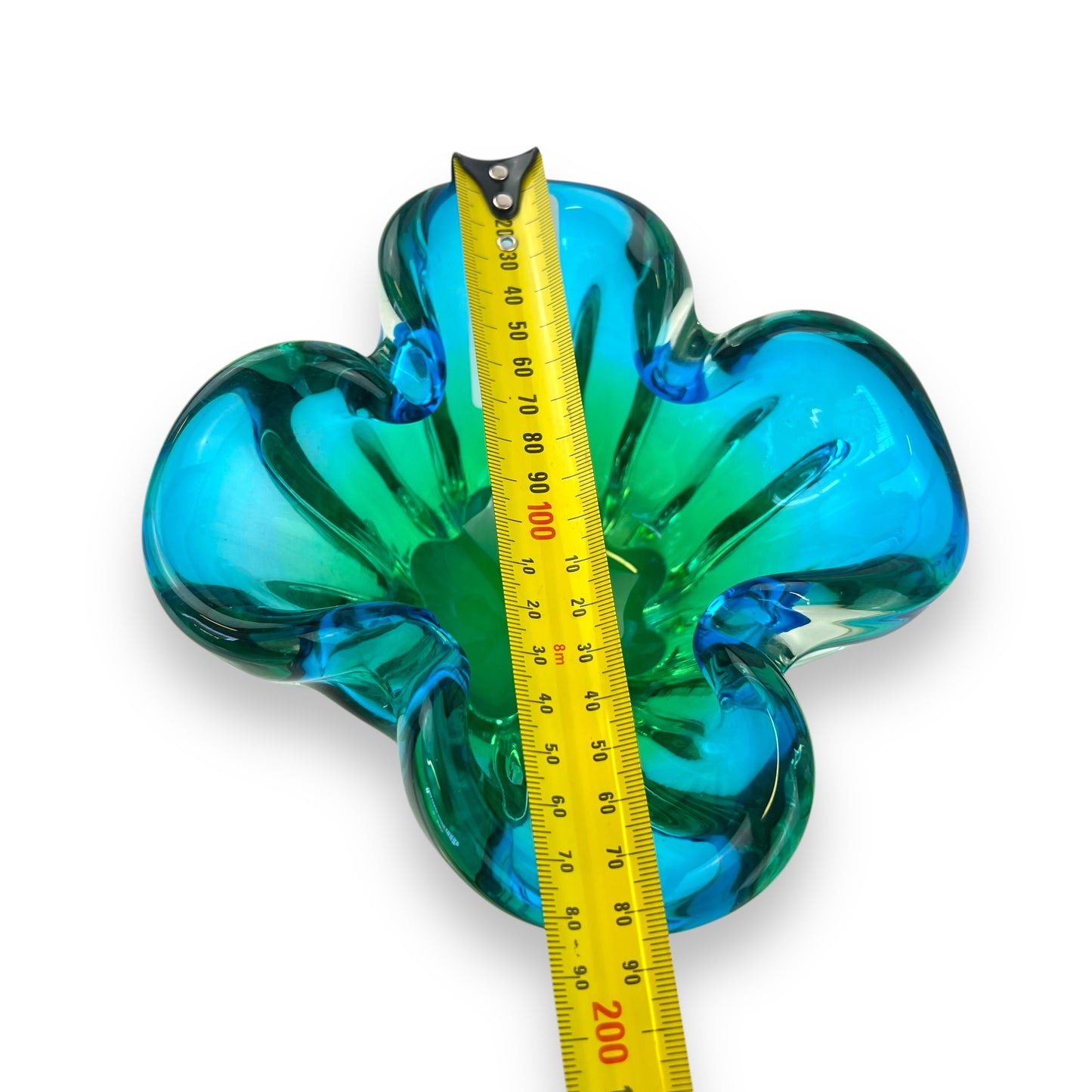 Blue and Green Art Glass Dish
