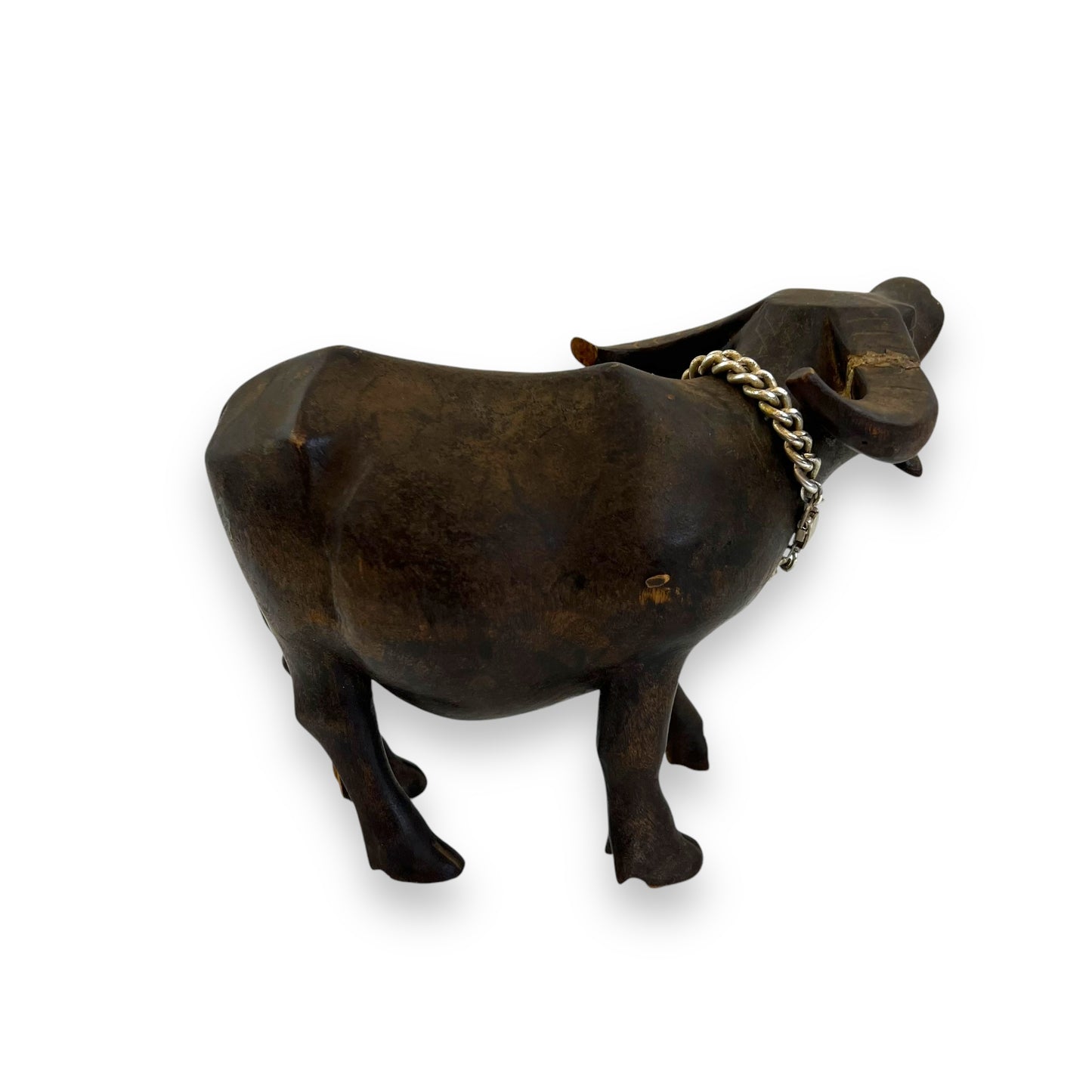 Wooden Buffalo Statue