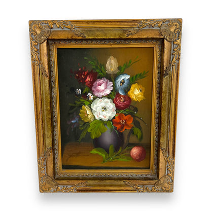 Flower Painting in Gold Frame