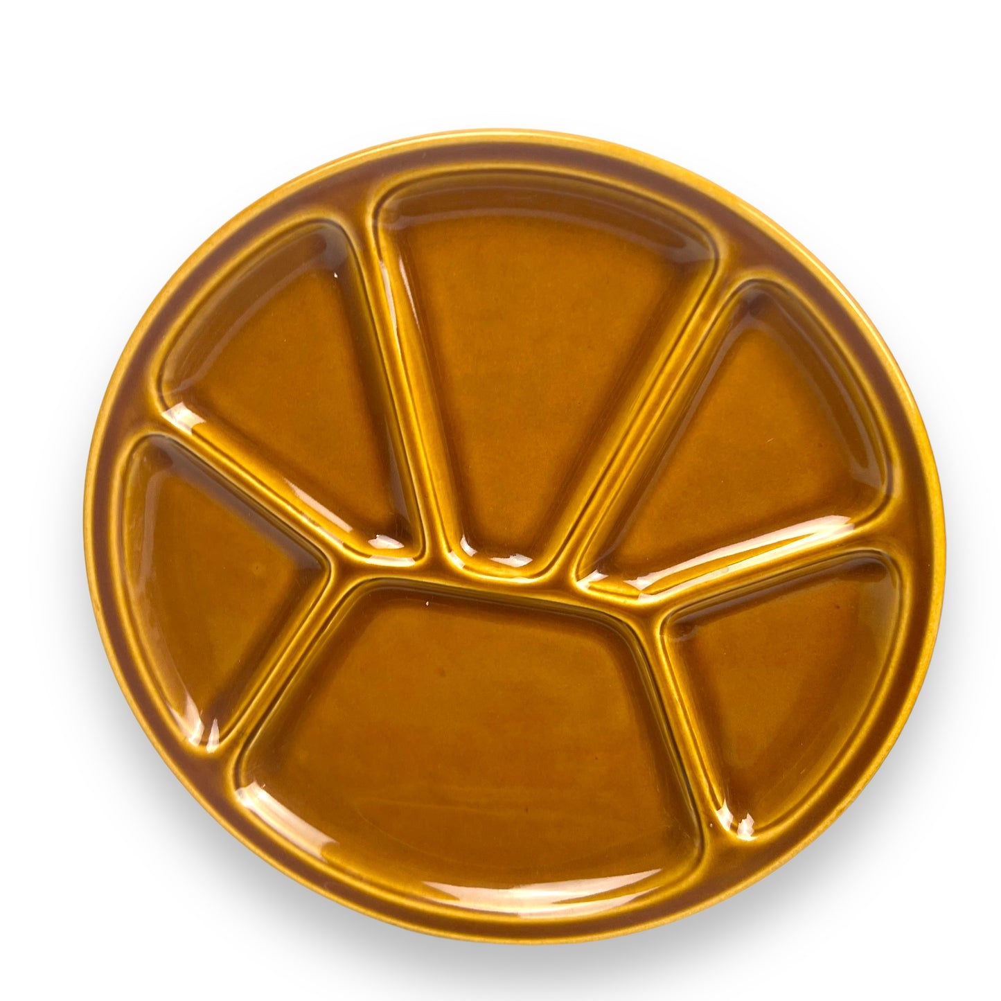 Fondue Plates x4 brown earthenware ceramic