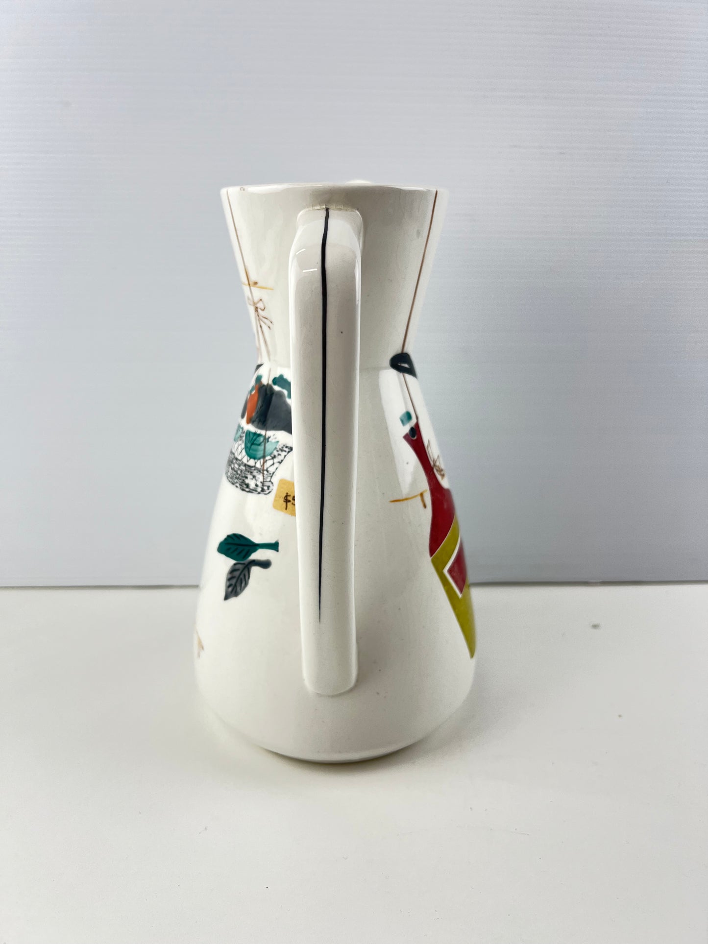 Mid-Century Abstract Fruit Ceramic Jug