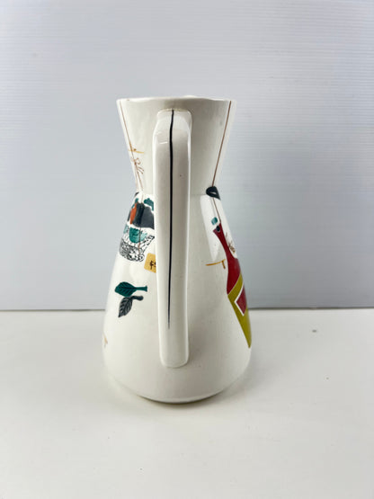 Mid-Century Abstract Fruit Ceramic Jug