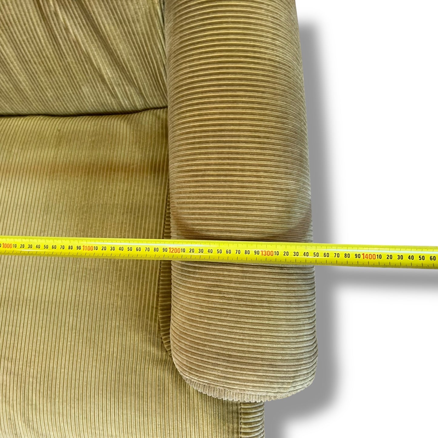 Green-Yellow Corduroy 2-Seater Lounge