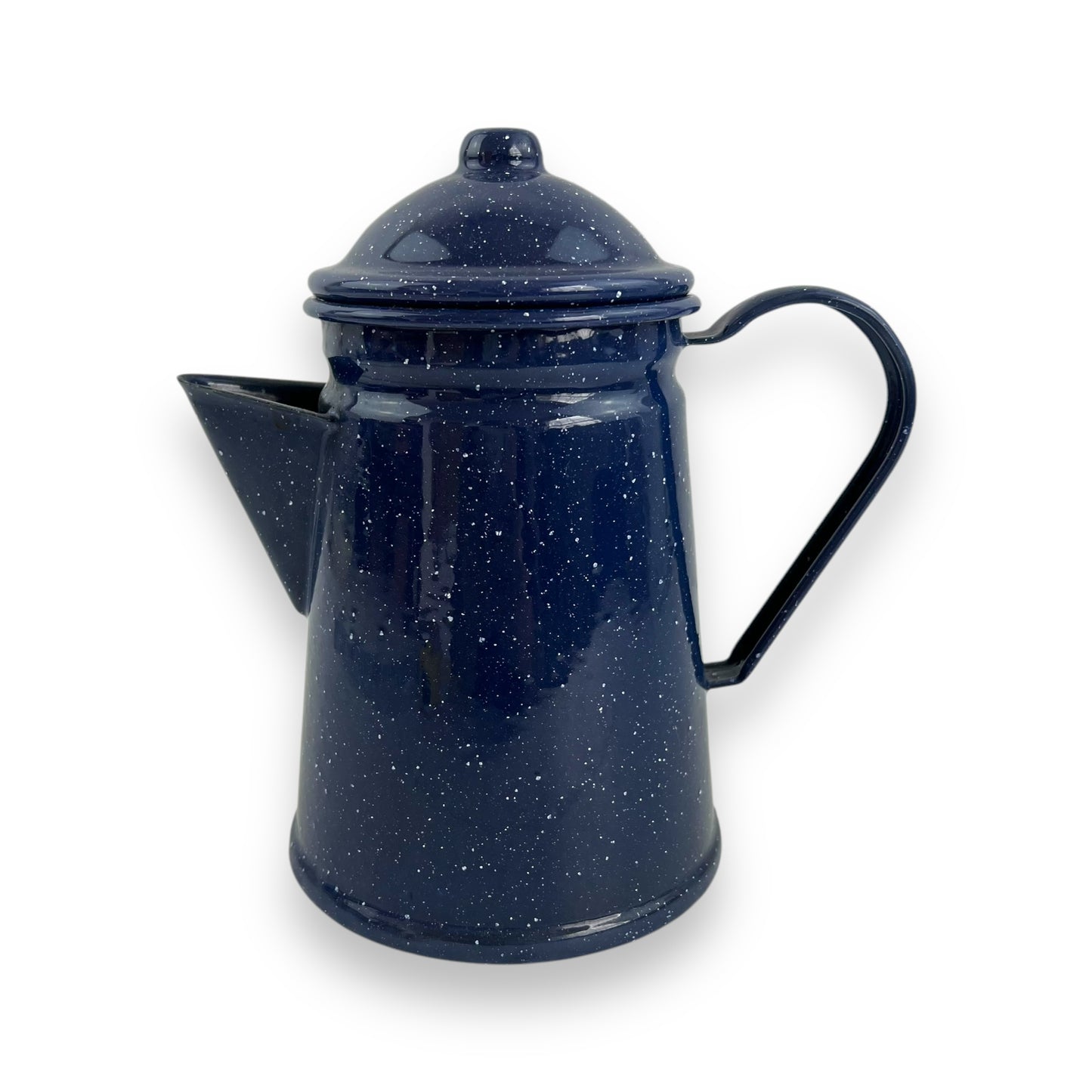 Blue Speckled Enamel Coffee Pot