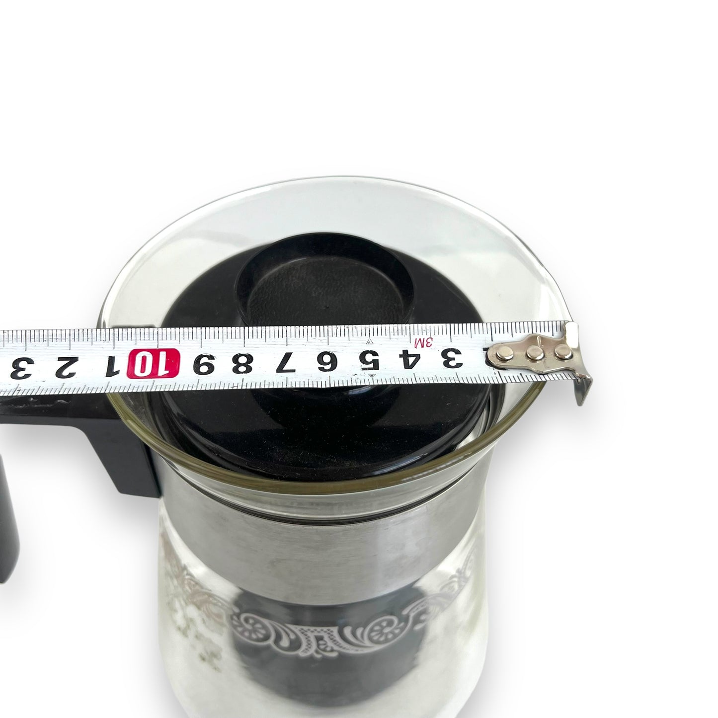 Pyrex Glass Coffee Pot Black Handle
