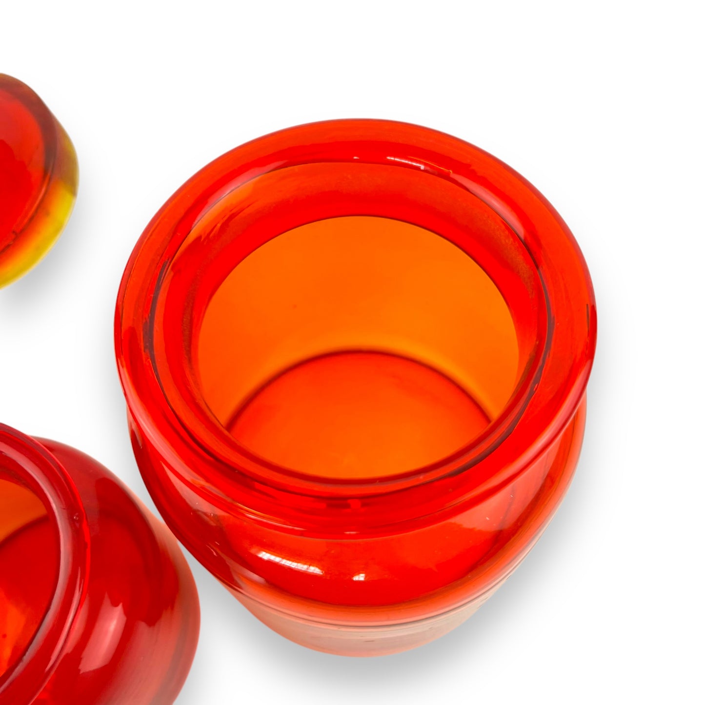 Takahashi Apothecary Jar Set of 2 – Red Glass – Made in Japan