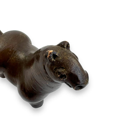 Lujo Vodopivec Handmade Ceramic Dark Brown Horse Sculpture