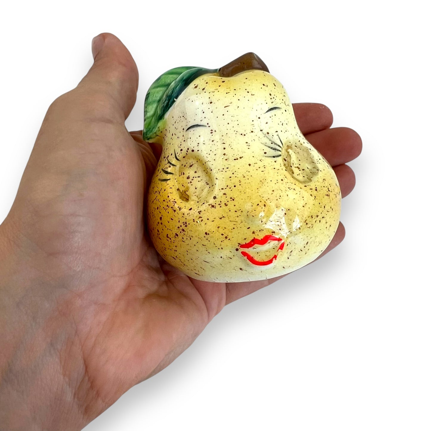Pear face salt shaker