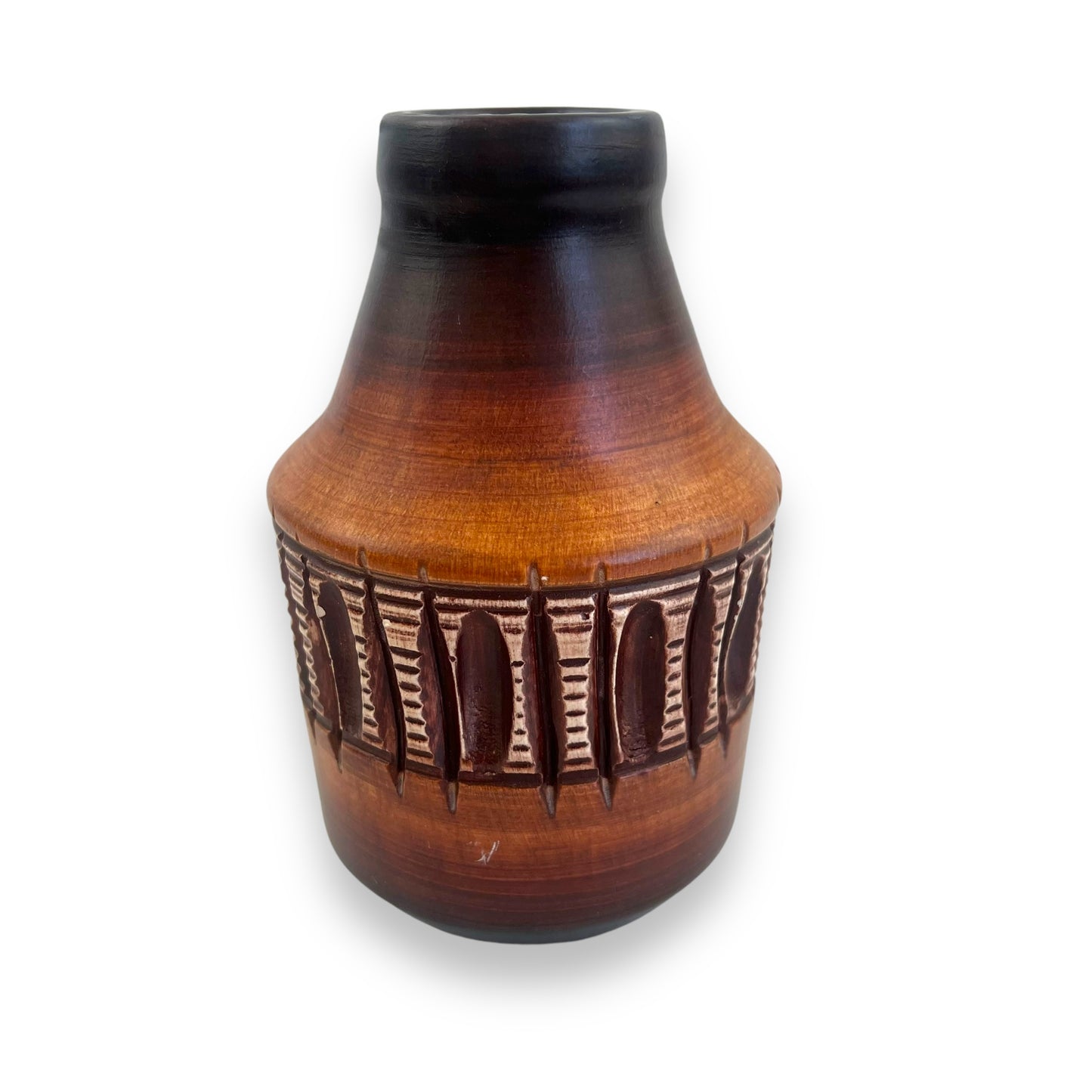 Beit Hayotser Brown Patterned Pottery Vase