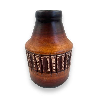 Beit Hayotser Brown Patterned Pottery Vase
