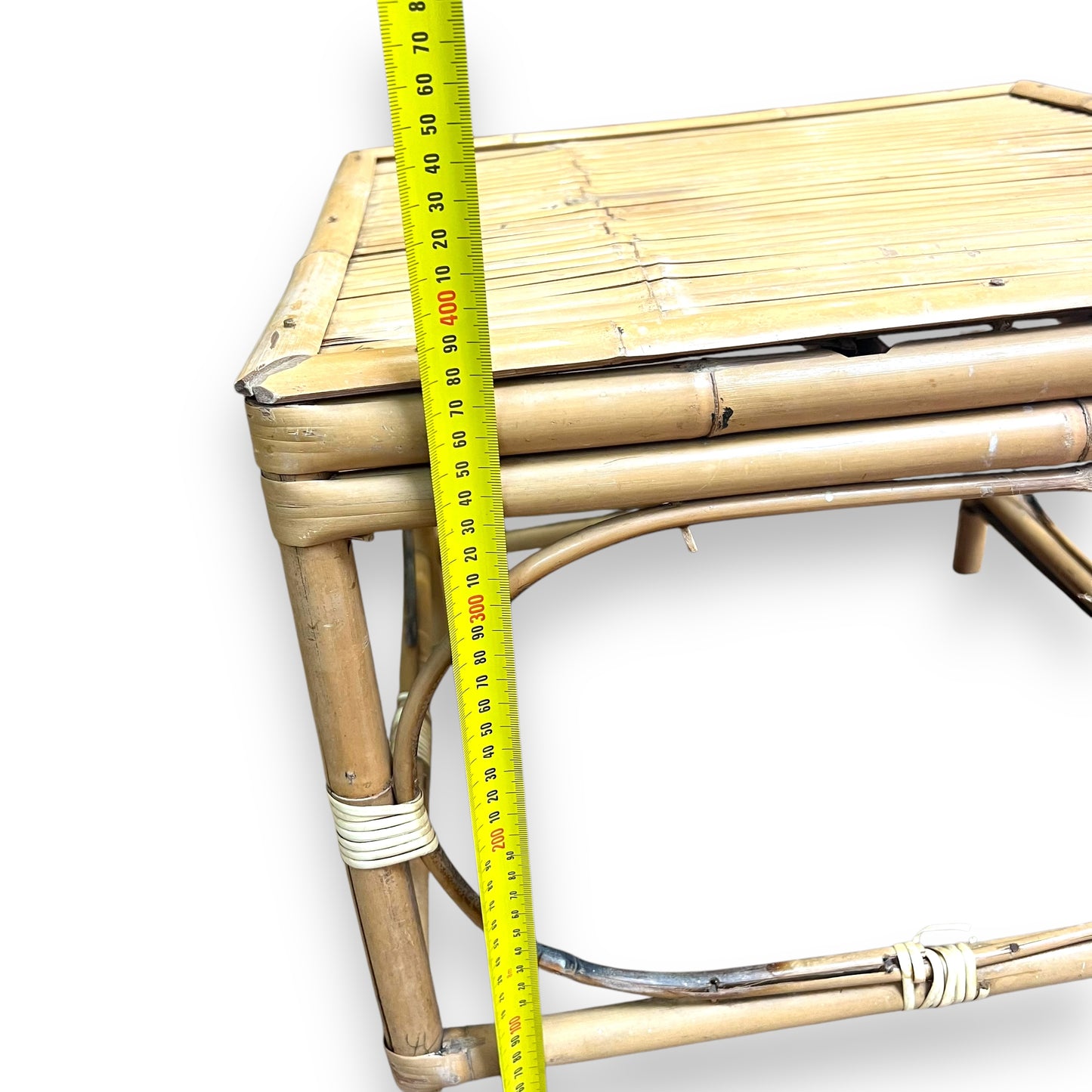 Cane square side table