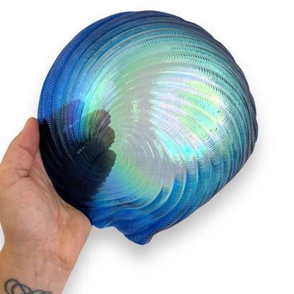 Auya Blue Glass Shell Bowl