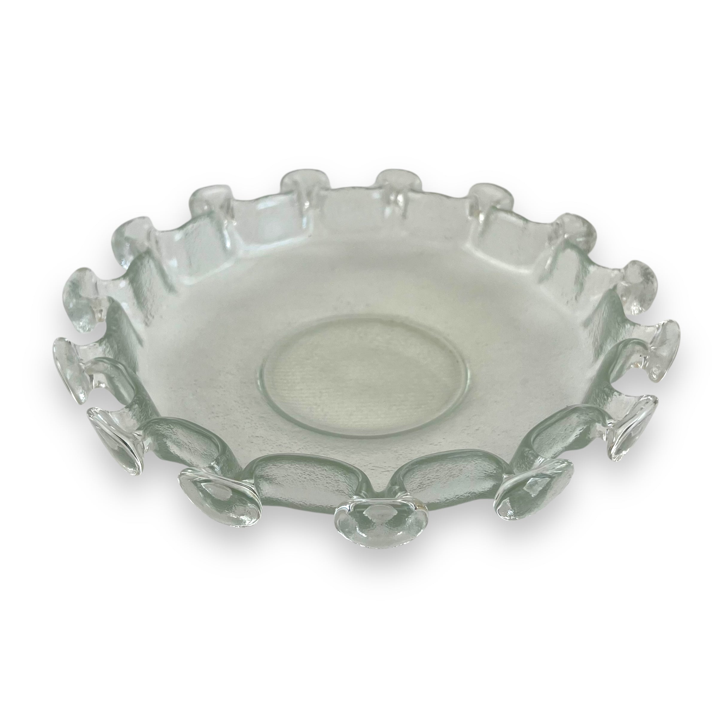Humppila HUMPPILA Finland ‘Splash’ Glass Centrepiece – c.1970s – Southside Collector