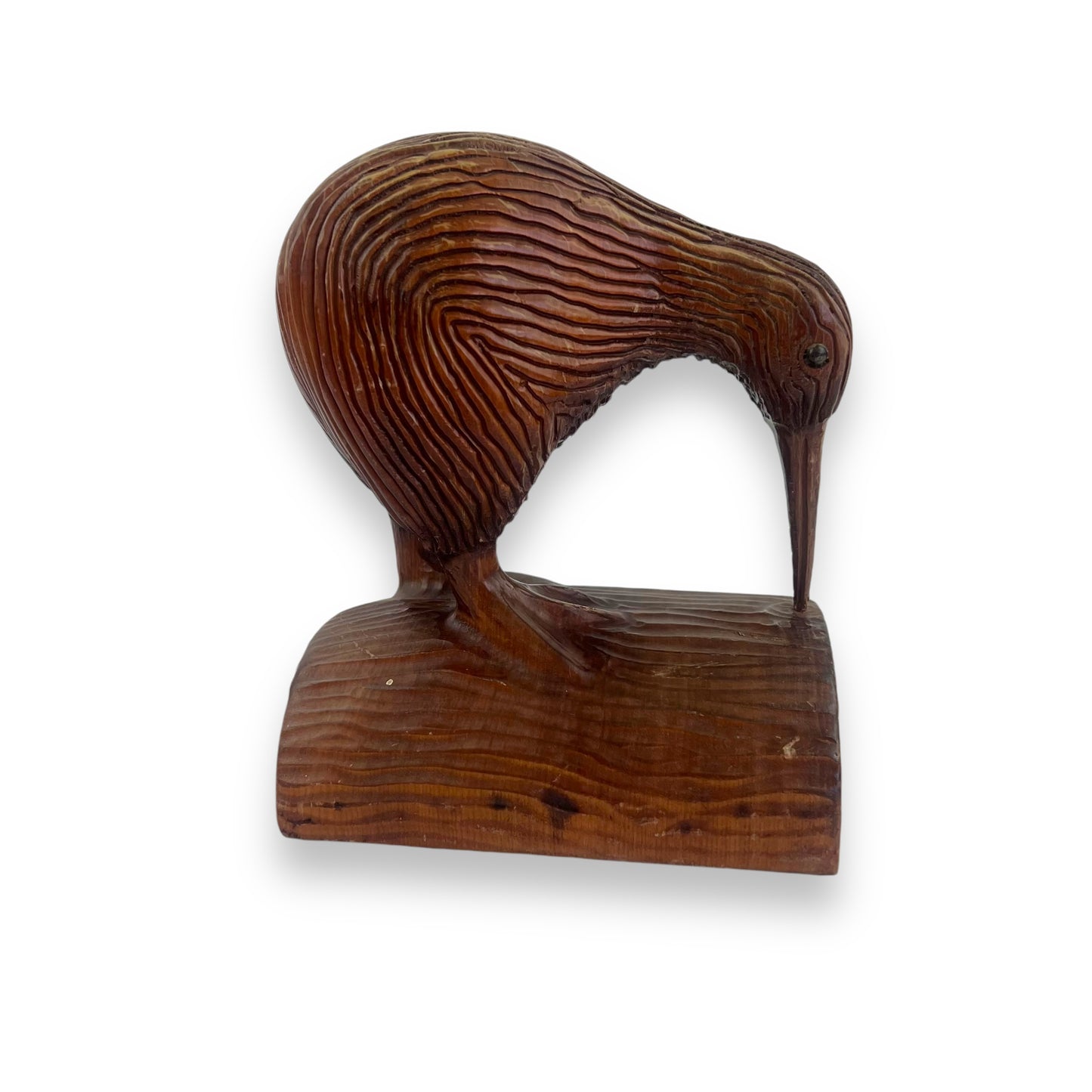 Wooden Kiwi Bird Sculpture - Handmade in New Zealand