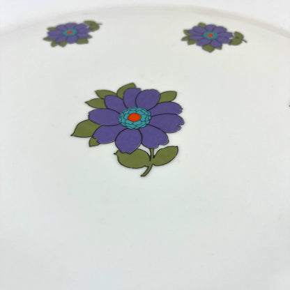 Hutschenreuther Germany Purple Flower Round Platter Plate