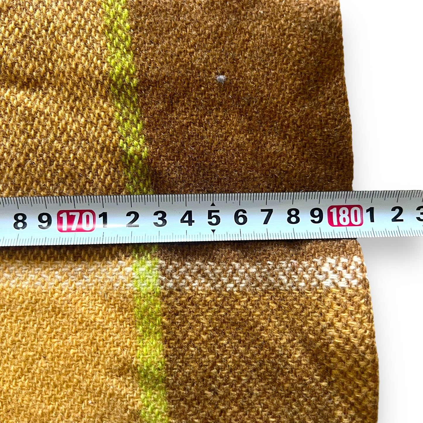 Brown Caramel and Green Wool Blanket