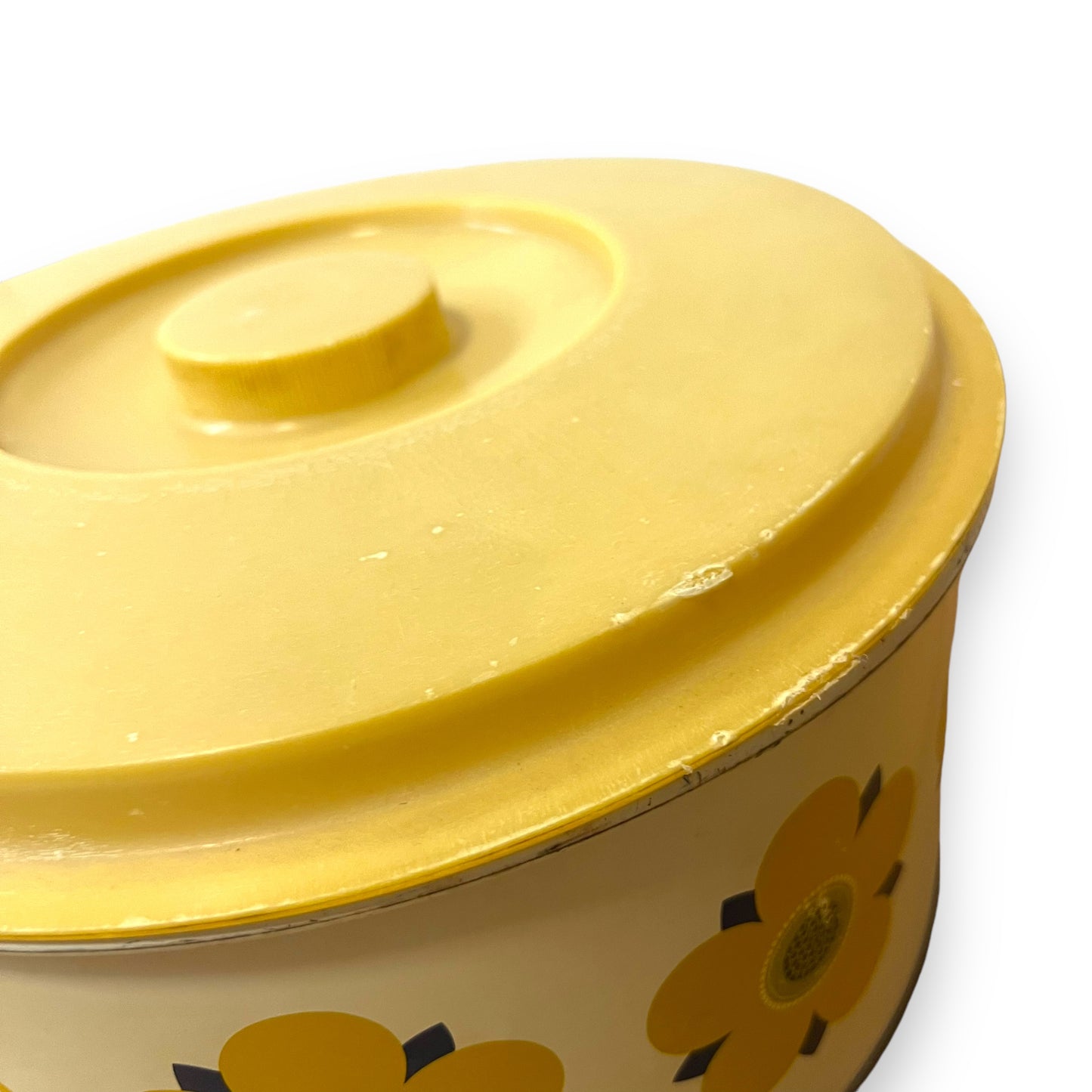 Willow Australia Yellow Flower Tin Container with Lid - Made in Australia