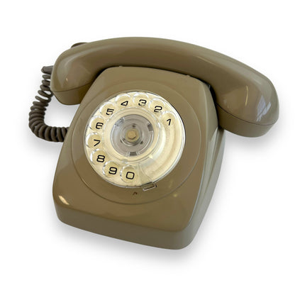 Grey rotary dial phone