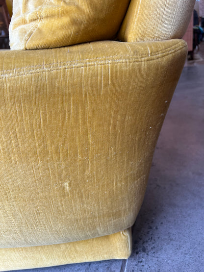 Fler Yellow Velvet Single Lounge Chair