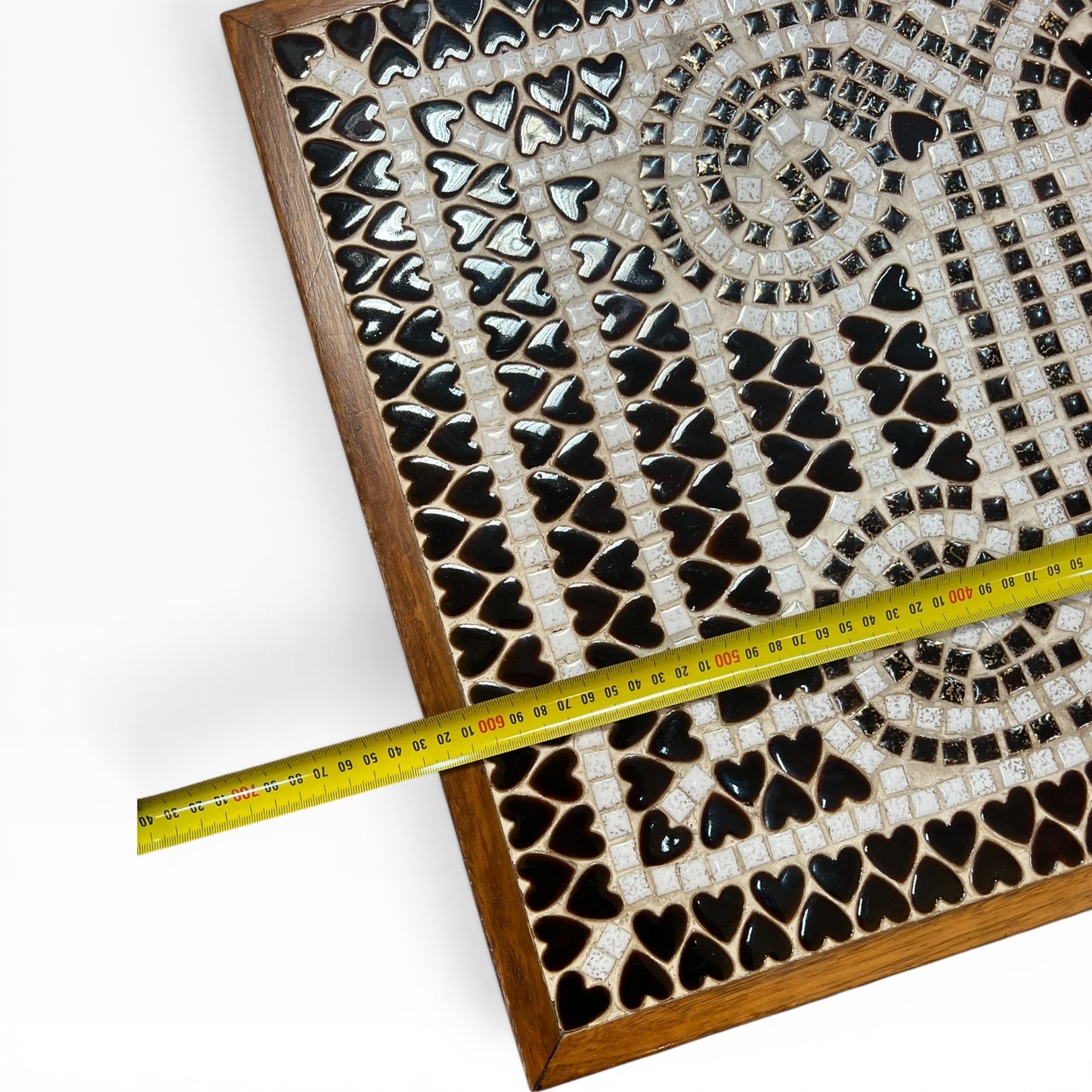 Mosaic Tile Coffee Table with Teak Frame